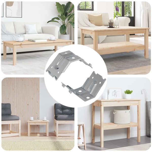 vidaXL Bracket 2 pcs Zinc-coated 106 x 55 x 1.5mm Steel