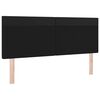 vidaXL LED Headboard Black 144 cm Faux Leather