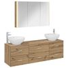 vidaXL Bathroom Furniture Set 4 pcs Artisan Oak