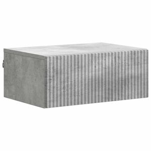 vidaXL Wall-Mounted Bedside Cabinet Concrete Grey 49 x 34.5 x 20 cm