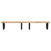 vidaXL Basin Shelf Wall Mounted Steel and Solid Wood Acacia