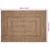 vidaXL Area Rugs Rectangular Natural and Black 240 x 340 cm Jute