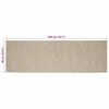 vidaXL Rug Natural and White 60 x 200 cm Jute