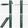 vidaXL Fence Post 7 pcs Green Steel