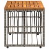 vidaXL Outdoor Table Grey 80 x 40 x 40 cm Steel and Poly Rattan