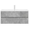 vidaXL 2 Piece Bathroom Furniture Set Concrete Grey Engineered Wood