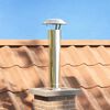 vidaXL Chimney Extension Silver 25 x 25 x 82 cm Stainless Steel