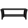 vidaXL Coffee Table Black 100x50x40 cm Poly Rattan