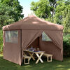 vidaXL Party Tent Folding Brown 292 x 292 x 315 cm Oxford Fabric
