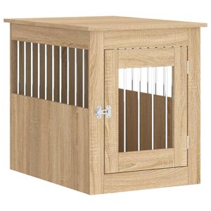 vidaXL Dog Crate Furniture Sonoma Oak 55x75x65 cm Engineered Wood