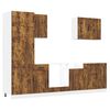 vidaXL 7 Piece Kitchen Cabinet Set Lucca Smoked Oak Engineered Wood