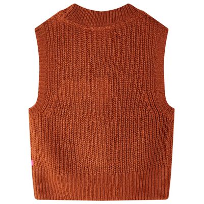 Kids' Sweater Vest Knitted Cognac 92
