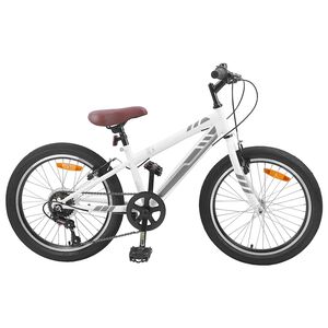vidaXL Mountain Bike 20 Inches 6-Speed for 5-8 Years Old White