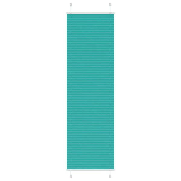 vidaXL Pleated Blind Petrol Green 55x200 cm Fabric Width 54.4 cm Polyester