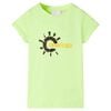 vidaXL Kids' T-shirt Neon Yellow 116