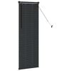 vidaXL Window Blind with Curtains Manual Black Aluminium