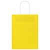 vidaXL Paper Bags 250 pcs with Handles Yellow 21x11x28 cm