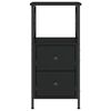 vidaXL Bedside Cabinet Black 34x35.5x70 cm Engineered Wood