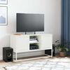 vidaXL TV Cabinet White 100.5x39x60.5 cm Steel