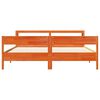 vidaXL Bed Frame without Mattress Wax Brown 200x200 cm Solid Wood Pine