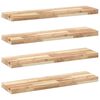 vidaXL Floating Shelves 4 pcs 100x20x4 cm Untreated Solid Wood Acacia