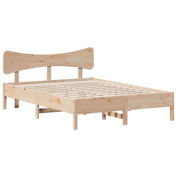 vidaXL Bed Frame without Mattress 120x190 cm Small Double Solid Wood Pine