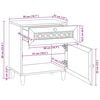 vidaXL Bedside Cabinet Beige 50 x 33 x 60 cm Solid Acacia wood