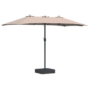 vidaXL Garden Parasol Taupe 385 x 209 x 244 cm Polyester