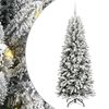 vidaXL Artificial Christmas Tree with 300 LEDs with Stand White 180 cm
