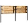 vidaXL Headboard 200 cm Solid Wood Mango and Iron