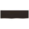 vidaXL Bathroom Countertop Dark Brown 100x30x(2-6) cm Treated Solid Wood