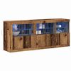 vidaXL LED Sideboard Old Wood 162 x 37 x 67 cm Engineered Wood