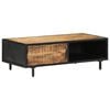vidaXL Coffee Table | Brown | Rough Mango Wood, Powder-Coated Steel