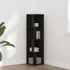 vidaXL Corner Shelves Black Oak 33 x 33 x 132 cm Engineered Wood