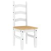 vidaXL 3 Piece Dining Set Panama White Solid Wood Pine