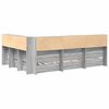 vidaXL Bookcase Bed Grey sonoma 150 x 200 cm Engineered wood