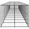vidaXL Outdoor Dog Kennel Steel with Roof 29.04 m&sup2;
