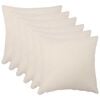 vidaXL Cushion Cover 6 pcs HEERLEN Cream 80 x 80 cm Boucl&eacute;