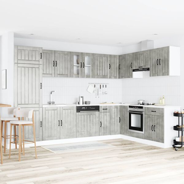 vidaXL Kitchen Cabinet with Door Lucca Concrete Grey 80 x 46 x 81.5 cm