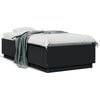vidaXL Bed Frame without Mattress Black 90x190 cm Single