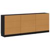 vidaXL Sideboard 3 pcs Black Oak 181 x 30 x 70 cm Engineered Wood