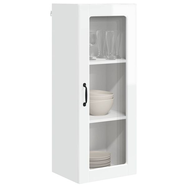 vidaXL Kitchen Cabinet with Shelf High Gloss White 40 x 31 x 100 cm