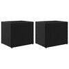 vidaXL Garden Planters 2 pcs Black 36x30x32 cm Poly Rattan