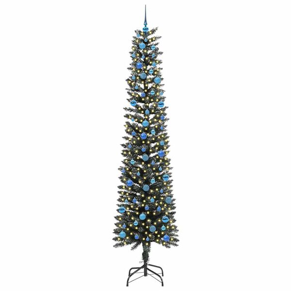 vidaXL Artificial Christmas Tree with 300 LEDs with Stand Green 240 cm