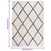 vidaXL Shaggy Rug High Pile Black and Cream 120x170 cm