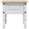 vidaXL End Table with Drawer White 50 x 50 x50 cm Solid Pine Wood
