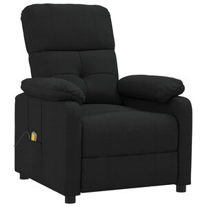 vidaXL Massage Chair Black Fabric