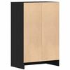 vidaXL Shoe Cabinet Black Oak 60x35x92 cm Engineered Wood