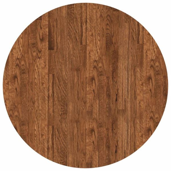 vidaXL Table Top Light Brown &Oslash; 80 x 2.5 cm Solid Oak Wood