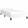 vidaXL Bed Frame without Mattress White 90x190cm Single Faux Leather